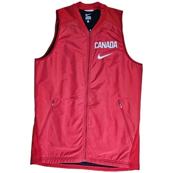Nike Canada Red Warm Up Track Suit Pants Vest - Picture 2 of 14